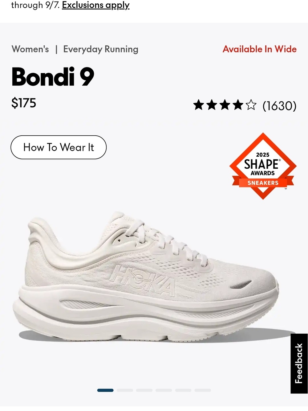 Hoka Bondi 9 Mens Sneakers - White